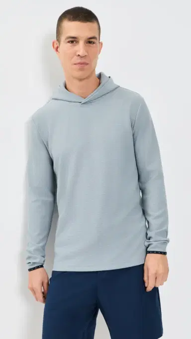Greyson Traverse Waffle Hoodie Pacific Fog | Thumbnail 2 Greyson Traverse Waffle Hoodie Pacific Fog | Thumbnail 2