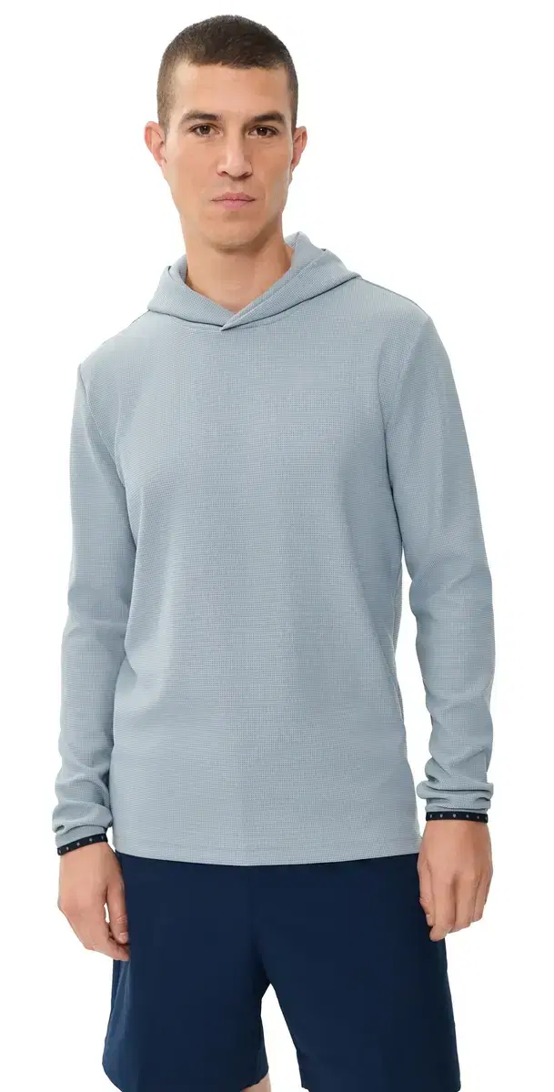 Greyson Traverse Waffle Hoodie Pacific Fog