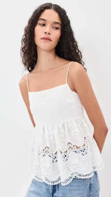 Generation Love Ginny 3D Voile Top White | Thumbnail 2