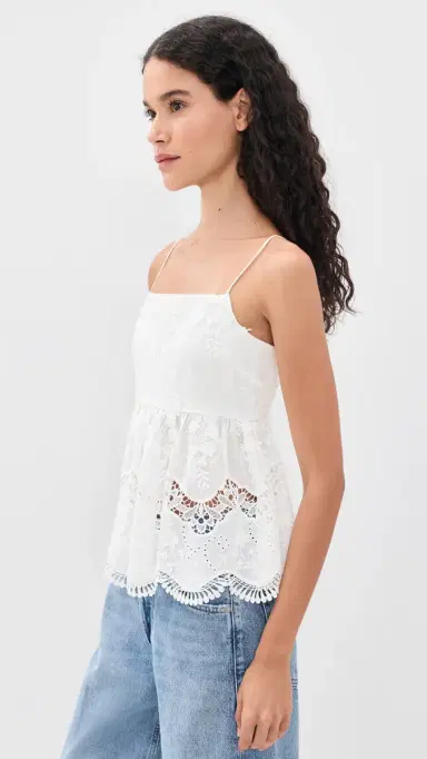 Generation Love Ginny 3D Voile Top White | Thumbnail 4