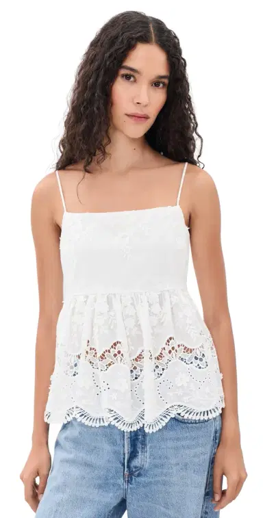 Generation Love Ginny 3D Voile Top White | Thumbnail 1