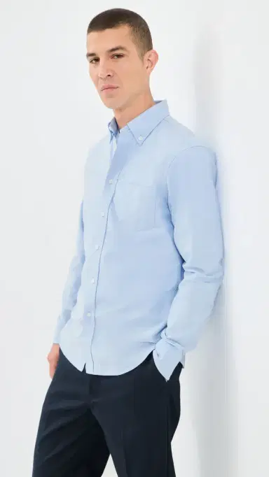 REIGNING CHAMP Cotton Oxford Windsor Standard Shirt | Thumbnail 2 REIGNING CHAMP Cotton Oxford Windsor Standard Shirt | Thumbnail 2
