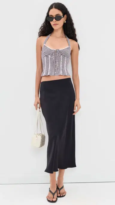 Guizio Marini Gingham Corset Black/White | Thumbnail 5