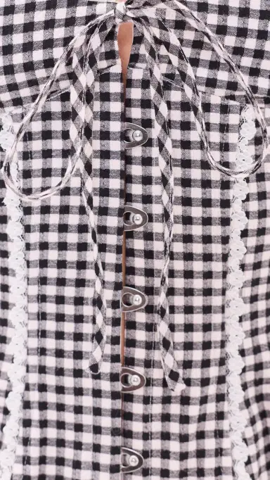 Guizio Marini Gingham Corset Black/White | Thumbnail 6