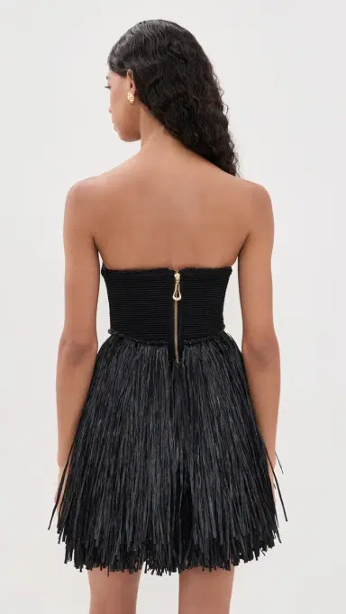 Aje Florentia Raffia Mini Dress Black | Thumbnail 3 Aje Florentia Raffia Mini Dress Black | Thumbnail 3