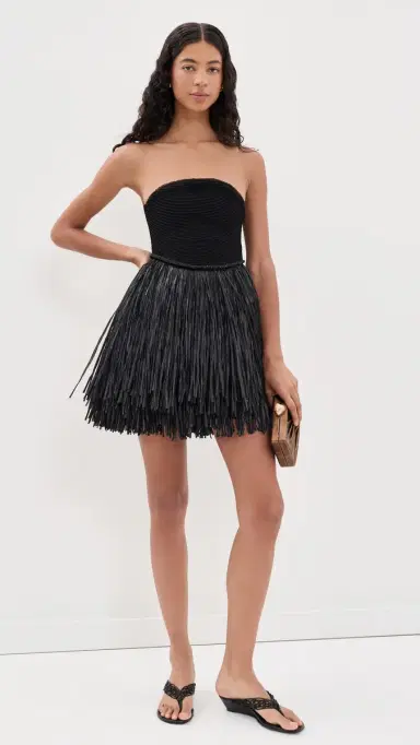 Aje Florentia Raffia Mini Dress Black | Thumbnail 5 Aje Florentia Raffia Mini Dress Black | Thumbnail 5