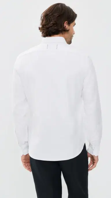REIGNING CHAMP Cotton Oxford Windsor Standard Shirt White S | Thumbnail 3