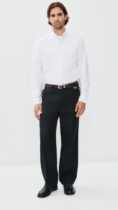 REIGNING CHAMP Cotton Oxford Windsor Standard Shirt White S | Thumbnail 5