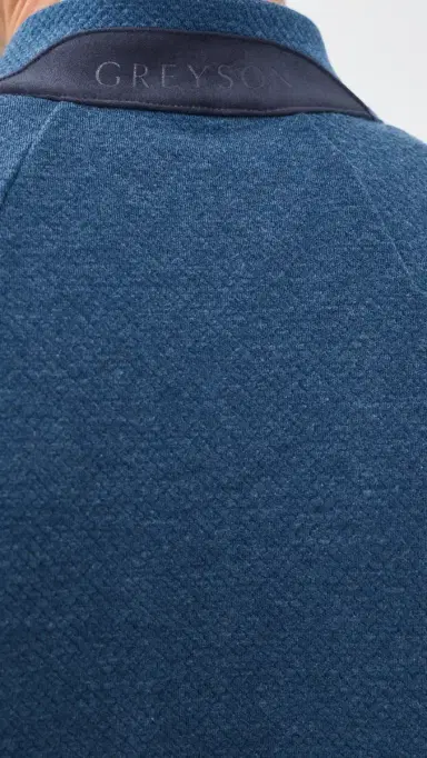 Greyson Troy Textured Fleece Quarter Zip hirt Midnight Falcon | Thumbnail 6 Greyson Troy Textured Fleece Quarter Zip hirt Midnight Falcon | Thumbnail 6
