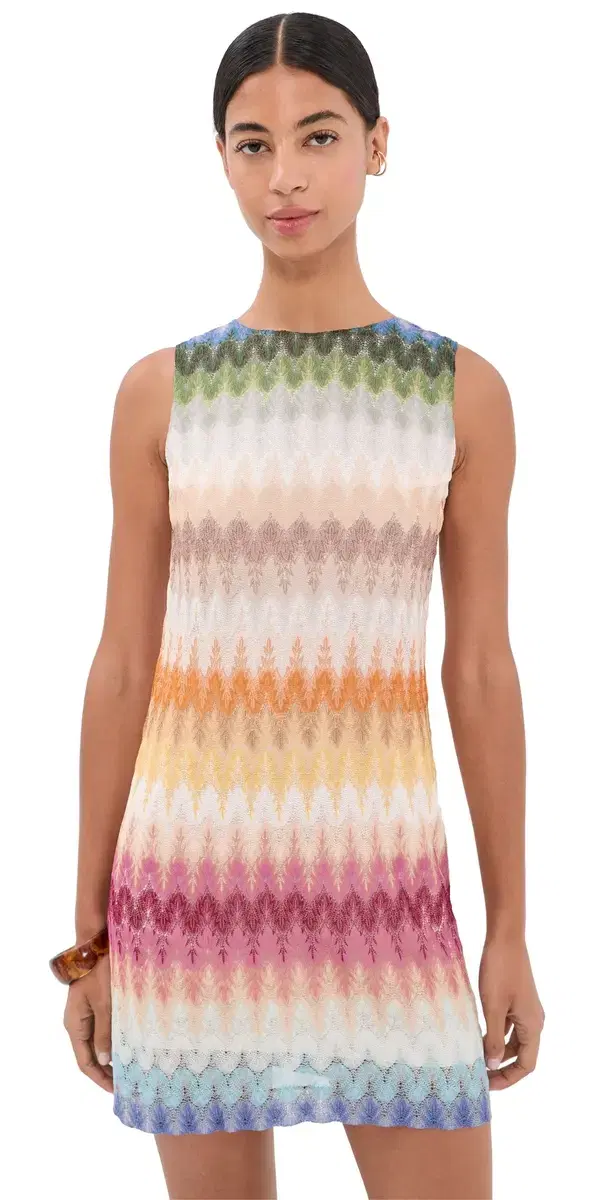 Missoni Short Dress Multicolor Blue/Yellow/Green