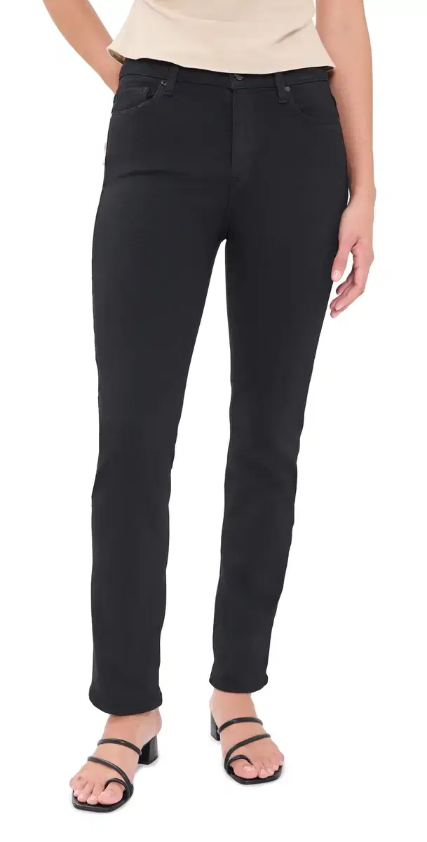 PAIGE Cindy Clean Hem Jeans Black Shadow
