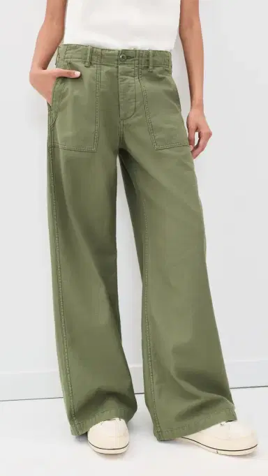 R13 Darcy Flare Utility Pants Olive Green | Thumbnail 2 R13 Darcy Flare Utility Pants Olive Green | Thumbnail 2