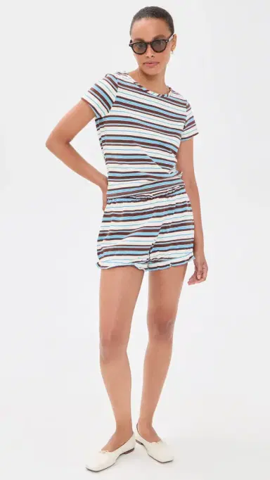 Posse Nadine Tee Chocolate Multi Stripe | Thumbnail 5