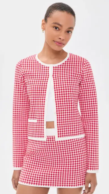 POSSE icah Cardigan Red Gingham | Thumbnail 2