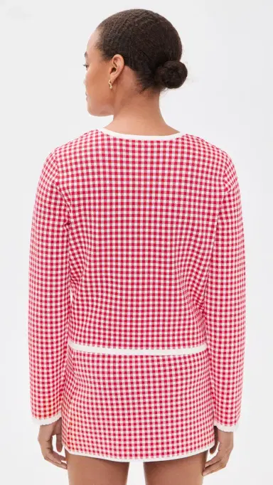 POSSE icah Cardigan Red Gingham | Thumbnail 3