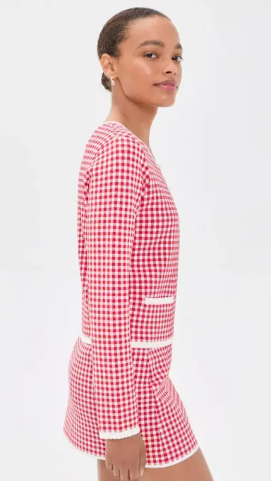 POSSE icah Cardigan Red Gingham | Thumbnail 4