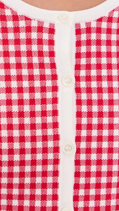 POSSE icah Cardigan Red Gingham | Thumbnail 6
