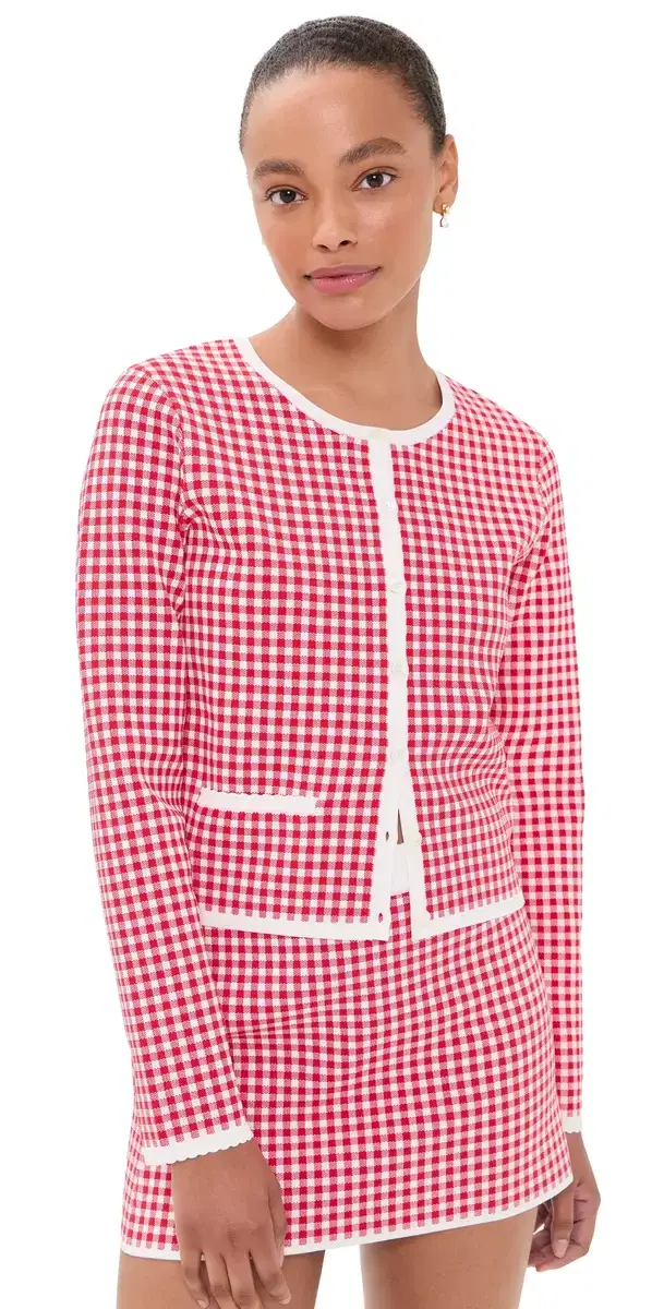 POSSE icah Cardigan Red Gingham
