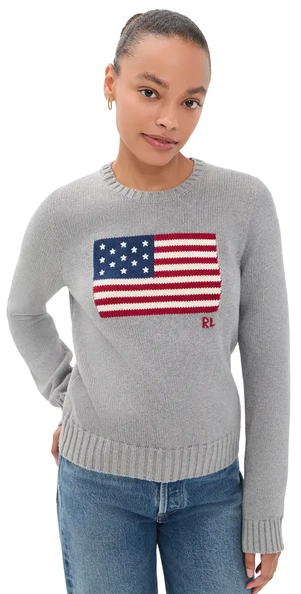 Polo Ralph Lauren Roving UA Flag Sweater Drift Grey Melange