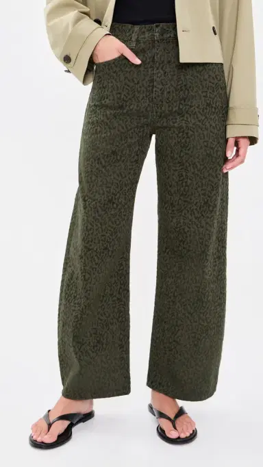 Frame The Bow Crop Flocked Jeans | Thumbnail 2