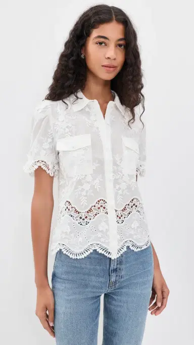 Generation Love Mina 3D Voile hirt White | Thumbnail 2 Generation Love Mina 3D Voile hirt White | Thumbnail 2
