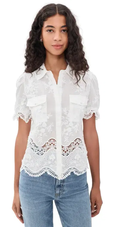Generation Love Mina 3D Voile hirt White | Thumbnail 1 Generation Love Mina 3D Voile hirt White | Thumbnail 1