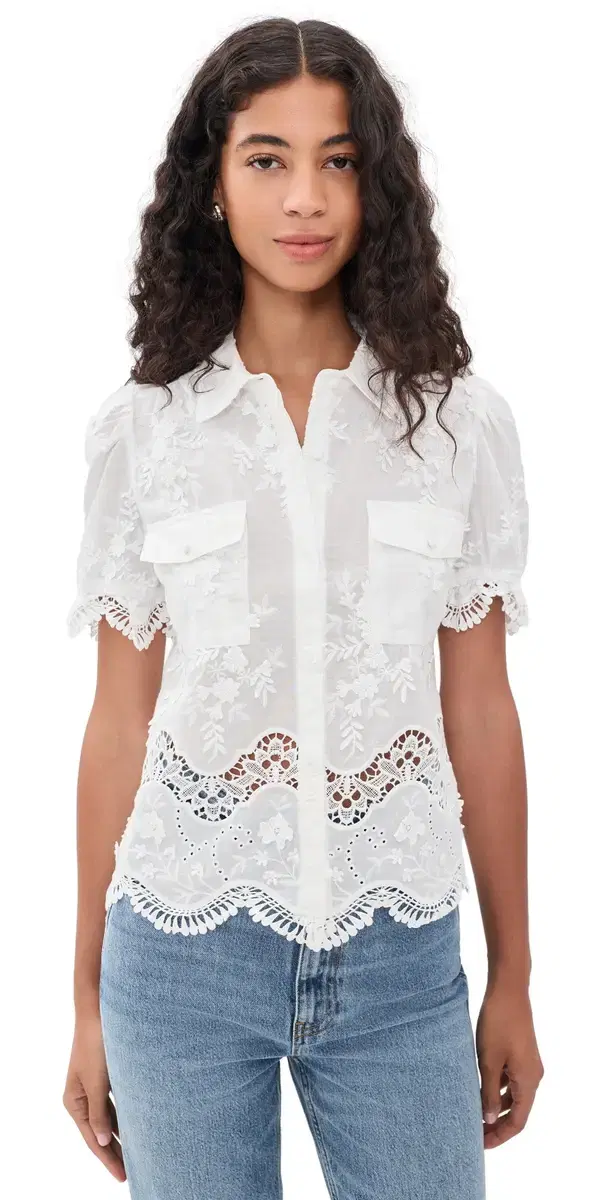 Generation Love Mina 3D Voile hirt White