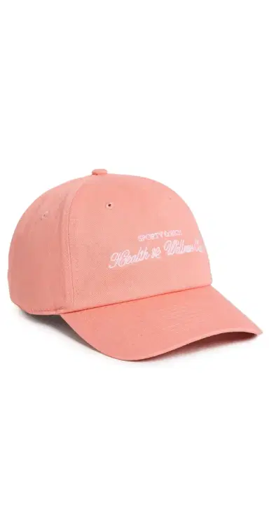 Sporty & Rich H & W Club Cap Flamingo White One Size | Thumbnail 1