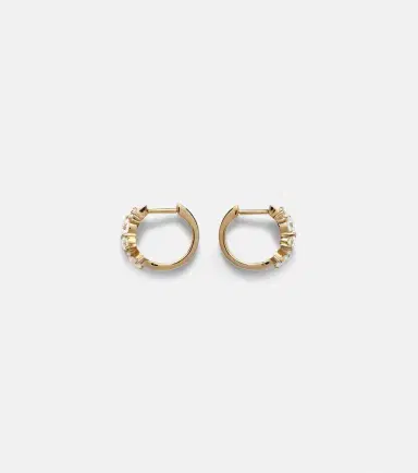 Sydney Evan Huggie 14kt gold earrings with diamonds | Thumbnail 3