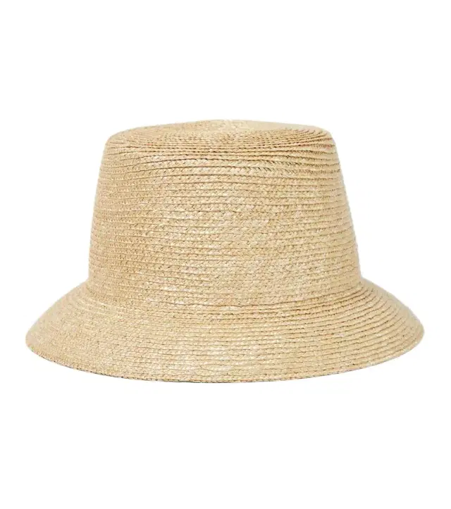 Saint Laurent Maglina straw bucket hat
