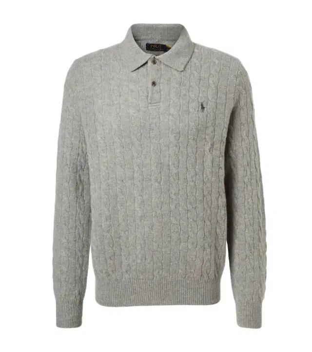 Polo Ralph Lauren Cable-knit wool and cashmere polo sweater