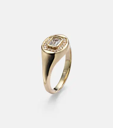 STONE AND STRAND Essential Splurge 14kt gold pinky ring with diamonds | Thumbnail 2 STONE AND STRAND Essential Splurge 14kt gold pinky ring with diamonds | Thumbnail 2