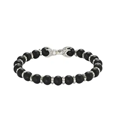 David Yurman Spiritual Beads sterling silver bracelet with black onyx | Thumbnail 1 David Yurman Spiritual Beads sterling silver bracelet with black onyx | Thumbnail 1