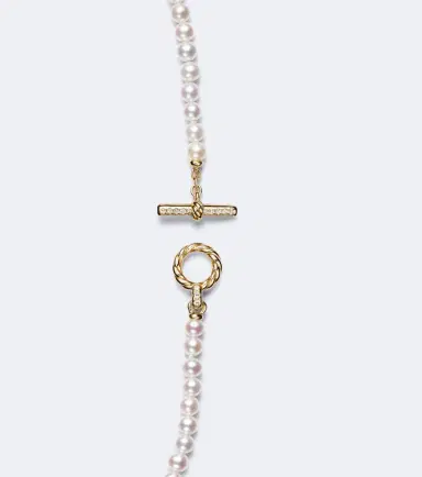 David Yurman Pearl Classics Petite 18kt gold necklace with freshwater pearls and diamonds | Thumbnail 3 David Yurman Pearl Classics Petite 18kt gold necklace with freshwater pearls and diamonds | Thumbnail 3