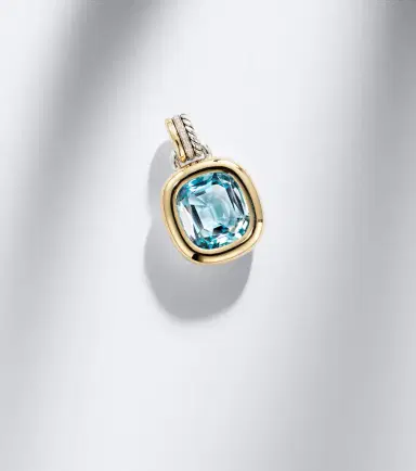 David Yurman DY Mercer 18kt gold and sterling silver pendant with topaz and diamonds | Thumbnail 3 David Yurman DY Mercer 18kt gold and sterling silver pendant with topaz and diamonds | Thumbnail 3