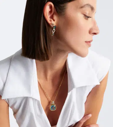 David Yurman DY Mercer 18kt gold and sterling silver pendant with topaz and diamonds | Thumbnail 4 David Yurman DY Mercer 18kt gold and sterling silver pendant with topaz and diamonds | Thumbnail 4