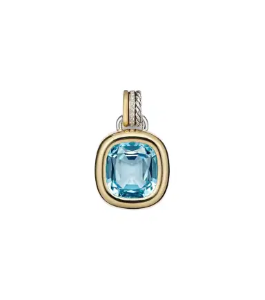 David Yurman DY Mercer 18kt gold and sterling silver pendant with topaz and diamonds | Thumbnail 1 David Yurman DY Mercer 18kt gold and sterling silver pendant with topaz and diamonds | Thumbnail 1