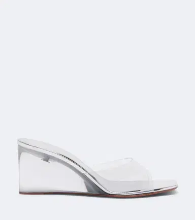Amina Muaddi Lupita PVC wedge mules | Thumbnail 3 Amina Muaddi Lupita PVC wedge mules | Thumbnail 3