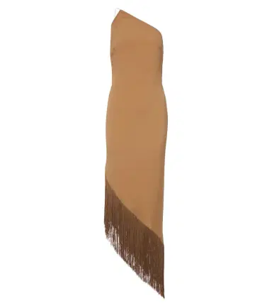 Taller Marmo Antelope fringe-trimmed asymmetric midi dress | Thumbnail 1