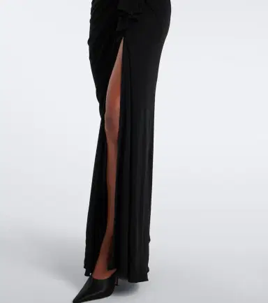 Alex Perry Draped leather and jersey corset gown | Thumbnail 5 Alex Perry Draped leather and jersey corset gown | Thumbnail 5