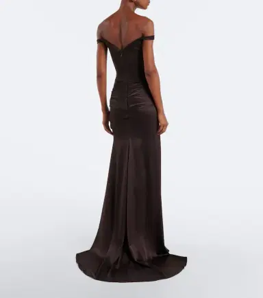 Alex Perry Off-shoulder crêpe satin corset gown | Thumbnail 5