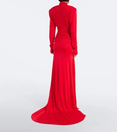 David Koma Cutout ruched jersey gown | Thumbnail 3
