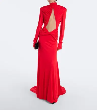 David Koma Cutout ruched jersey gown | Thumbnail 7