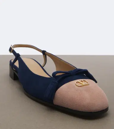 Valentino Garavani Valet Du Roi suede slingback flats | Thumbnail 3