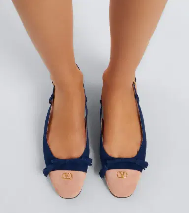 Valentino Garavani Valet Du Roi suede slingback flats | Thumbnail 6
