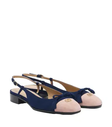 Valentino Garavani Valet Du Roi suede slingback flats | Thumbnail 1