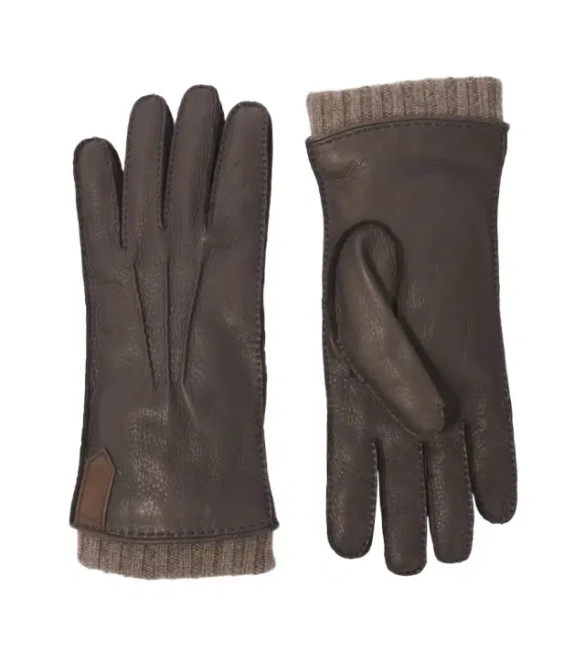 Canali Cashmere-trimmed leather gloves
