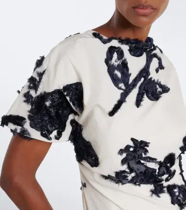 Erdem Fil coupé poplin midi dress | Thumbnail 2 Erdem Fil coupé poplin midi dress | Thumbnail 2