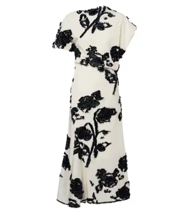 Erdem Fil coupé poplin midi dress | Thumbnail 1 Erdem Fil coupé poplin midi dress | Thumbnail 1
