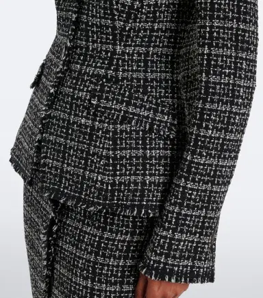 Erdem Checked cotton-blend tweed jacket | Thumbnail 2